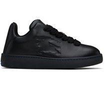 Black Leather Box Sneakers