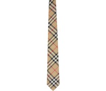 Beige Vintage Check Tie