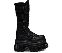 Black New Rock Edition Tower Boots