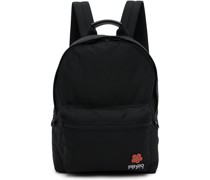 Black Paris Crest Backpack