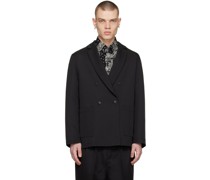 Black Double-Breasted Blazer