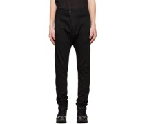 Black Resin-Dyed Trousers