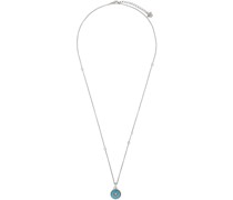 Silver & Blue Medusa Necklace