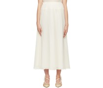 Off-White Parchment Midi Skirt