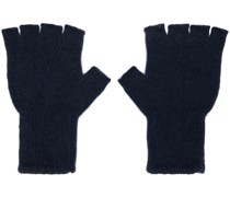 Navy Heavy Fingerless Gloves