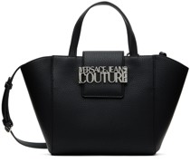 Black Faux-Leather Tote