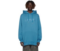 Blue Embroidered Hoodie