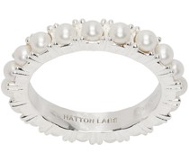 Silver & Pearl Eternity Ring