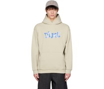 Taupe Embroidered Hoodie