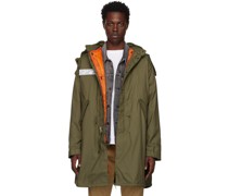 Khaki Reflective Trim Down Coat