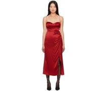 Red Marguerite Midi Dress