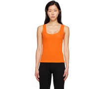 Orange Scoop Neck Tank