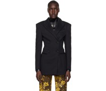 Black Double-Breasted Blazer