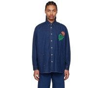 Indigo Military Denim Shirt