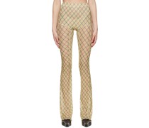 Yellow Polyester Trousers