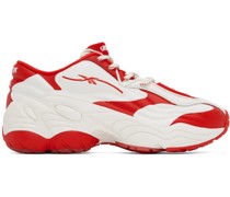 White & Red Reebok Classics Edition DMX Run 6 Modern Sneakers