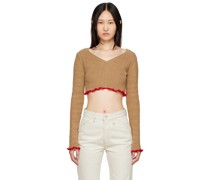 Tan & Red 'La Maille Santon' Sweater