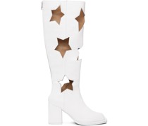 SSENSE Exclusive White Star Cut Boots