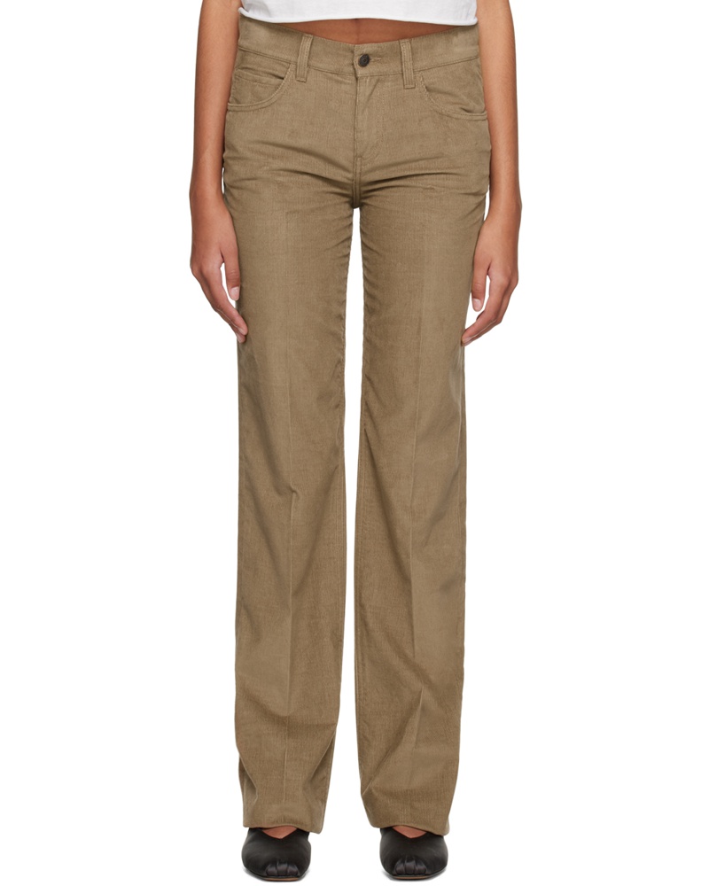 The Row Damen Taupe Carlyl Trousers