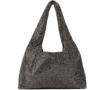 Gray Mini Crystal Mesh Armpit Bag