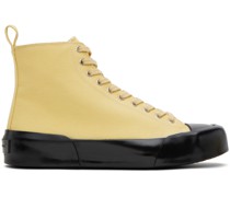 Yellow High-Top Sneakers