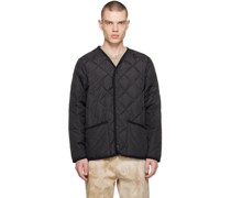 Black Piping Down Cardigan