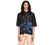 Black Sequin Market Shirt