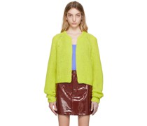 Yellow Short Bomber Cardigan