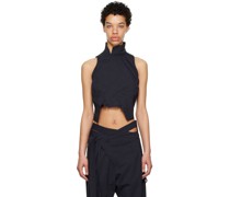 SSENSE Work Capsule – Navy Asymmetrical Suit Tank Top