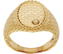 Gold Chevaliere Ovale Ring