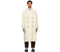 Off-White Cotton Trench Coat