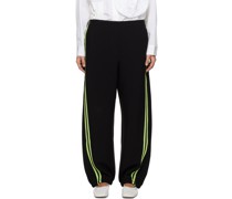 Black Striped Track Pants