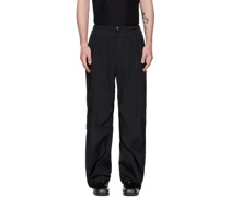Black Wide-Leg Cargo Pants