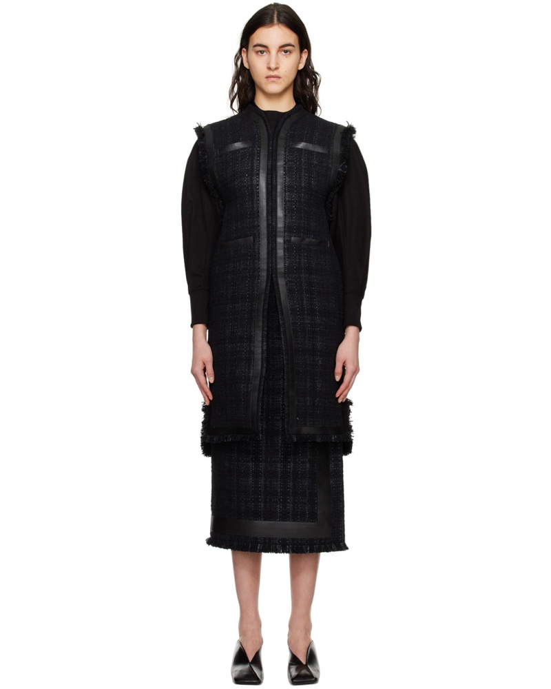 Mame Kurogouchi Damen Black Crafted Minidress