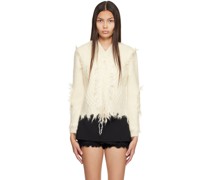 Off-White Distressed Cardigan