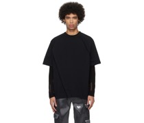 Black Helical Zip T-Shirt