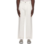 White Relaxed-Fit Jeans