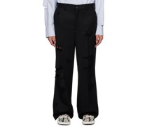 Black Destroyed Trousers
