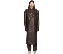 Brown Sverre Leather Coat