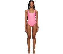 Pink Printed One-Piece Swimsuit