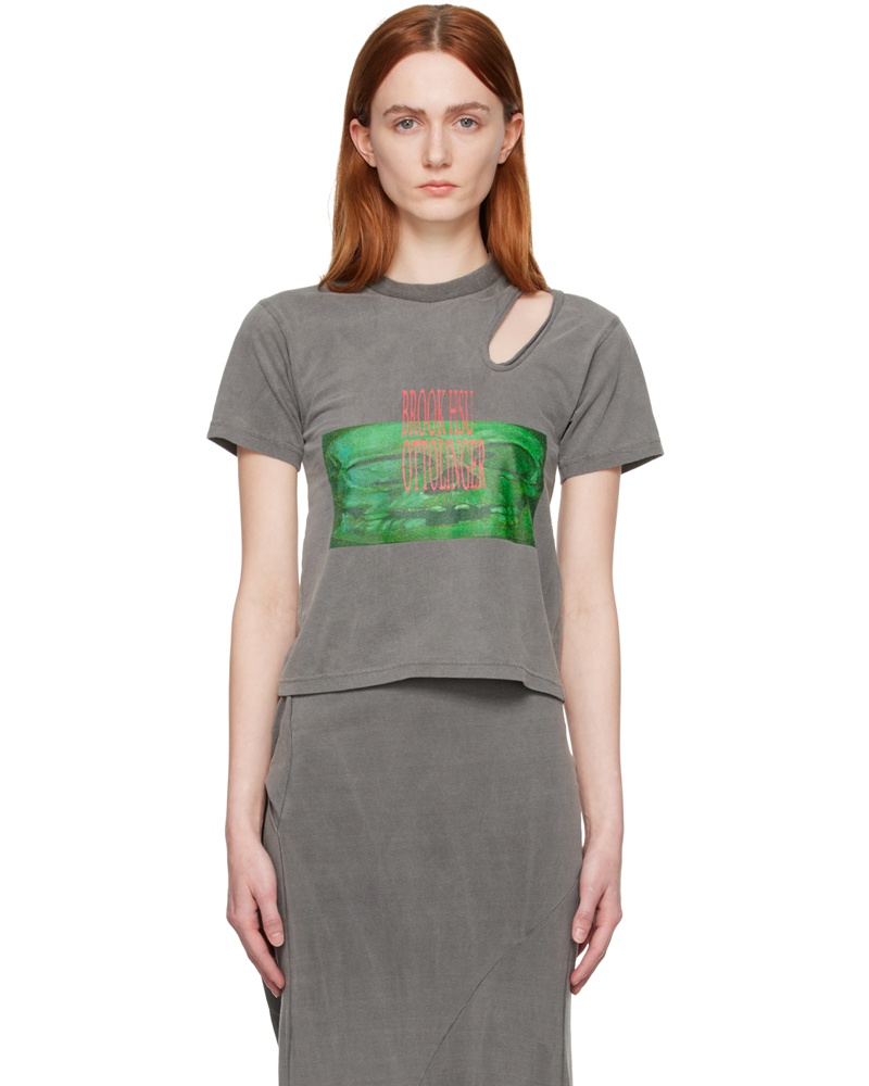 OTTOLINGER Damen Gray Cutout T-Shirt