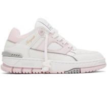 White & Pink Area Lo Sneakers