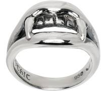 Silver Vampire Fang Ring