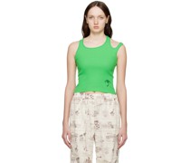 Green Cutout Tank Top