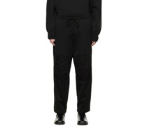 Black Wide-Leg Lounge Pants