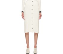 Off-White White Label Button Midi Skirt
