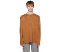 Brown Flame Long Sleeve T-Shirt