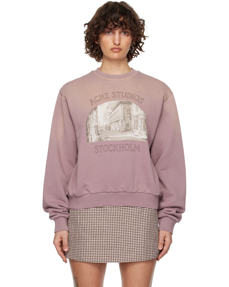 Acne Studios Damen Purple Printed Sweatshirt