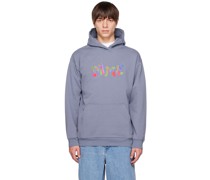 Gray Embroidered Hoodie