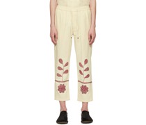 Off-White Embroidered Trousers